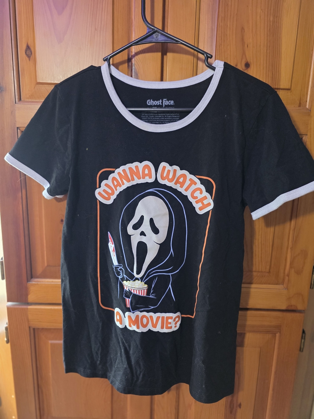 'Wanna Watch a Movie?' Black Ringer Tee